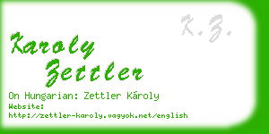 karoly zettler business card